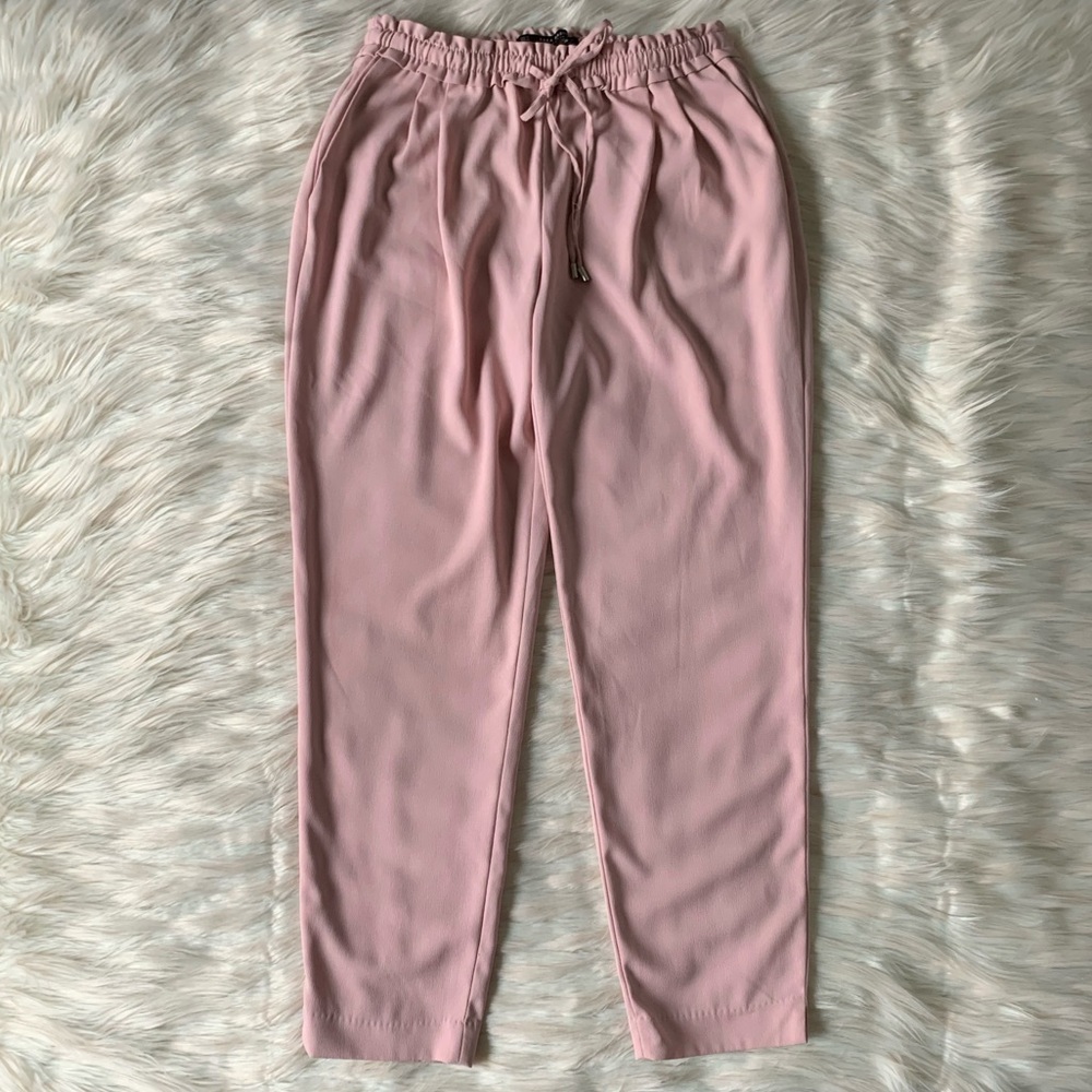Zara Paperbag Pants - Light Pink